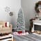7ft. Pre-Lit Flocked Montreal Fir Artificial Christmas Tree, Warm White LED Lights